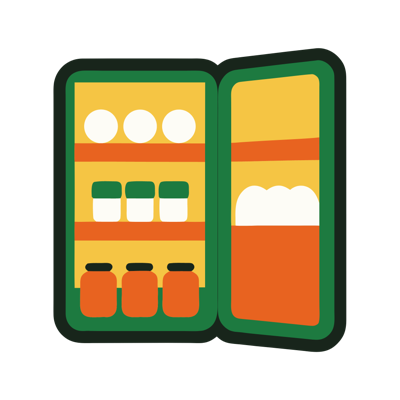 An open fridge stocked with ingredients