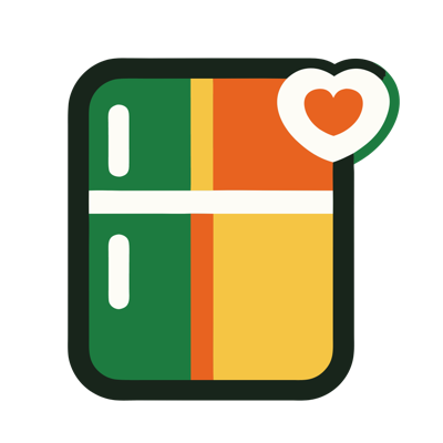 A refrigerator with a smiling face and a heart